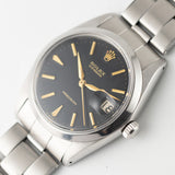 ROLEX OYSTERDATE Re.6694 Black Gilt Dial No Luminous
