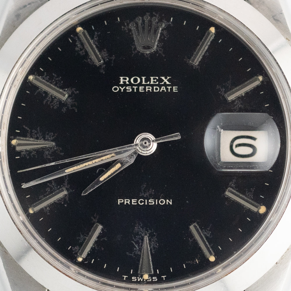 ROLEX OYSTERDATE Ref6694 Black Gilt Dial with Expansion Bracelet