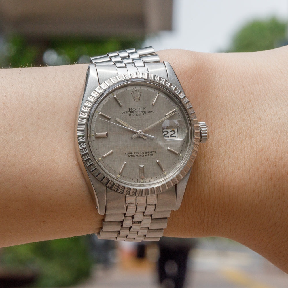 ROLEX DATEJUST Ref.1603 Gray Linen Sigma Dial