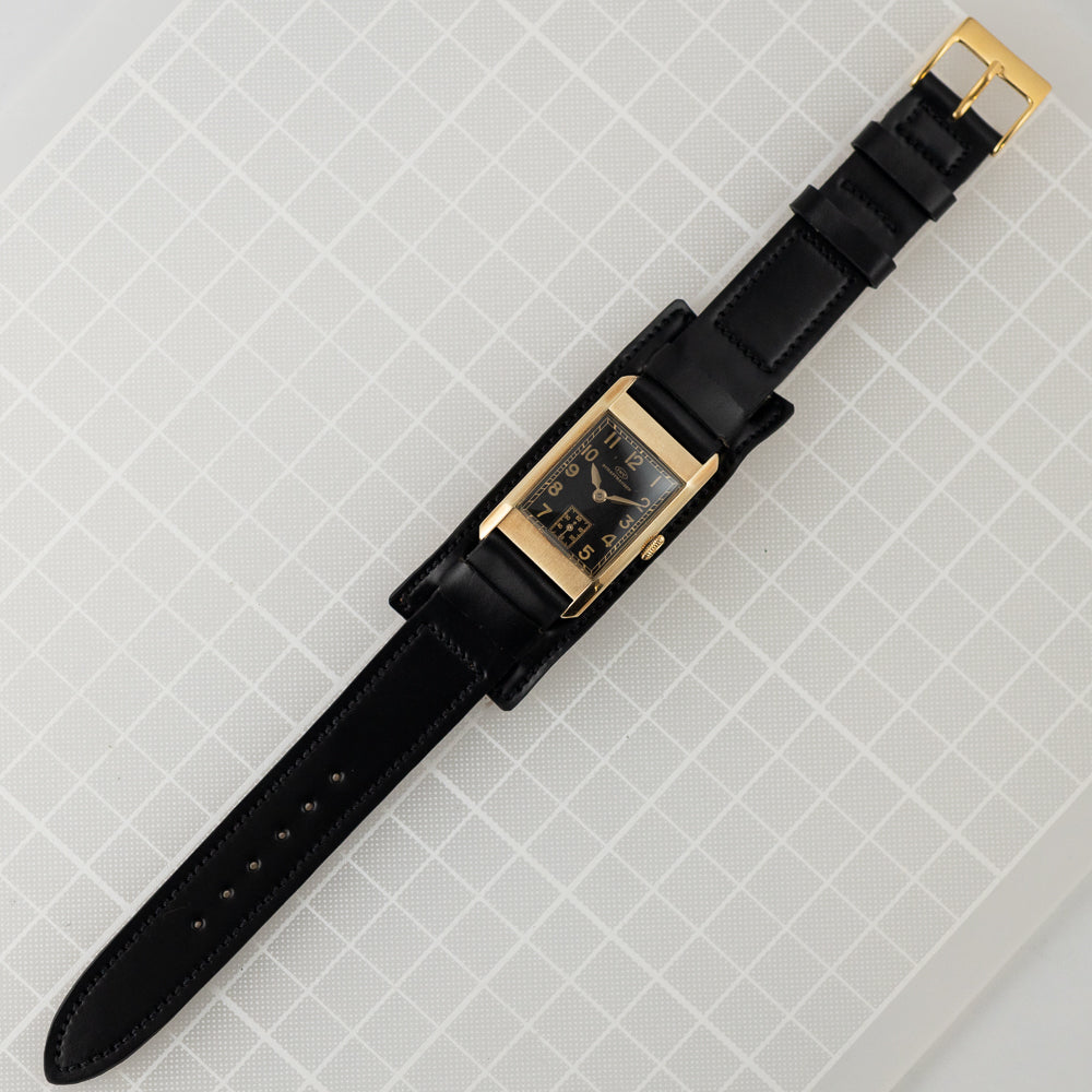 IWC Rectangle Cal.87 Cats Eye Black Gilt Dial