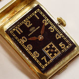 IWC Rectangle Cal.87 Cats Eye Black Gilt Dial