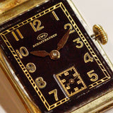 IWC Rectangle Cal.87 Cats Eye Black Gilt Dial
