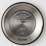 ROLEX OYSTER PERPETUAL DATE Ref.1500 Black Gilt Patina Dial