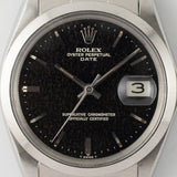 ROLEX OYSTER PERPETUAL DATE Ref.1500 Black Gilt Patina Dial