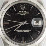 ROLEX OYSTER PERPETUAL DATE Ref.1500 Black Gilt Patina Dial