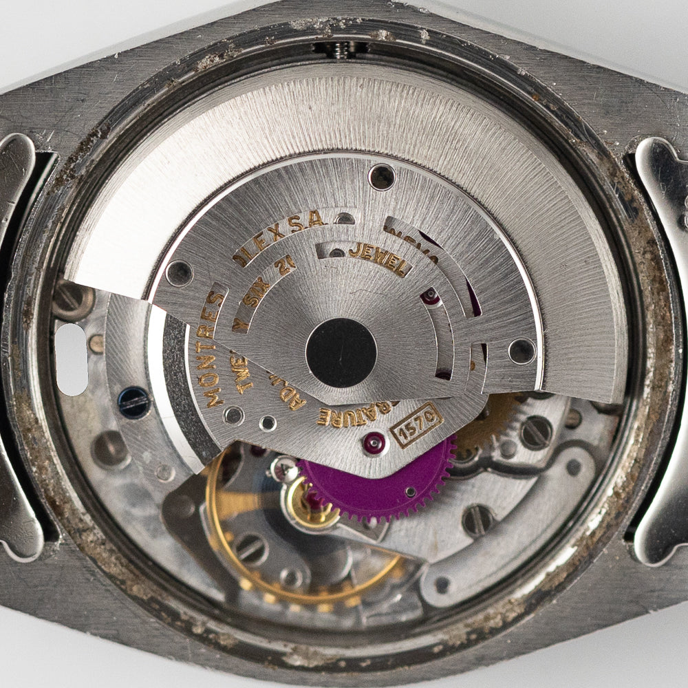 ROLEX OYSTER PERPETUAL DATE Ref.1500 Black Gilt Patina Dial