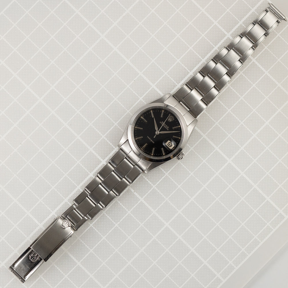 ROLEX OYSTERDATE Ref.6694 Black Gilt Dial