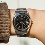 ROLEX OYSTERDATE Ref.6694 Black Gilt Dial