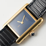 CARTIER SM MUST DE TANK LAPIS BLUE DIAL