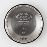 ROLEX OYSTER PERPETUAL DATE Ref.1500 Black Gilt Patina Dial