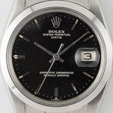 ROLEX OYSTER PERPETUAL DATE Ref.1500 Black Gilt Patina Dial