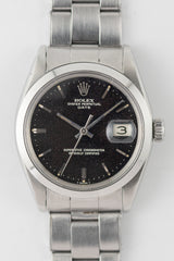 ROLEX OYSTER PERPETUAL DATE Ref.1500 Black Gilt Patina Dial