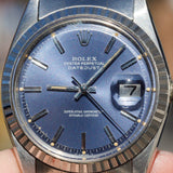 ROLEX DATEJUST Ref.1603 Blue Dial almost NOS