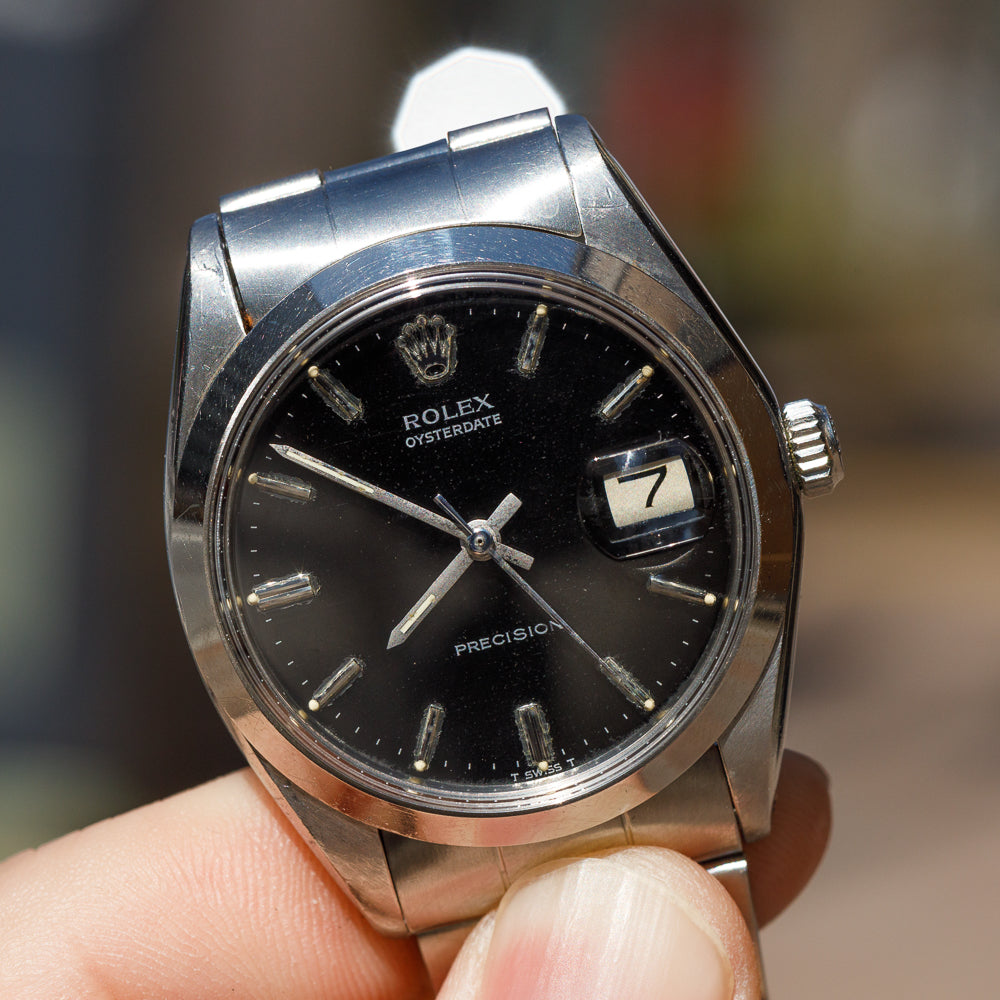 ROLEX OYSTERDATE Ref.6694 Black Mirror Dial