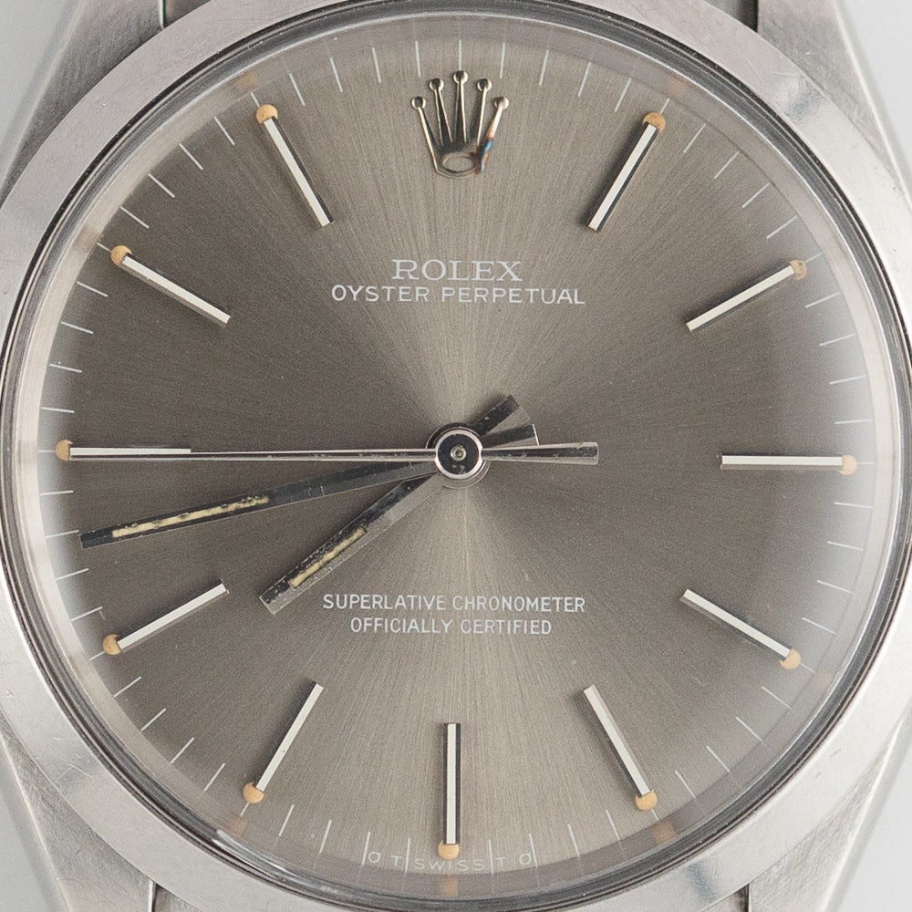 ROLEX OYSTER PERPETUAL Ref.1002 Gray Dial Long Minute