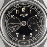 HEUER Valjoux 69 Chronograph Black Gilt Dial