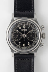 HEUER Valjoux 69 Chronograph Black Gilt Dial