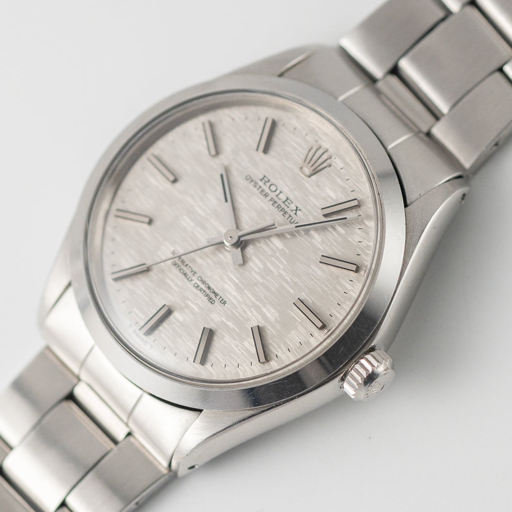 ROLEX OYSTER PERPETUAL Ref.1002 Silver Mosaic Dial