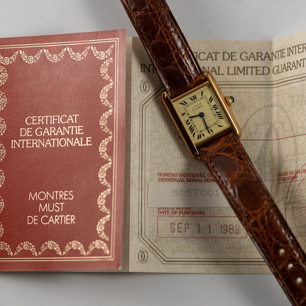 CARTIER SM MUST DE TANK REF.5057001 almost NEW OLD STOCK