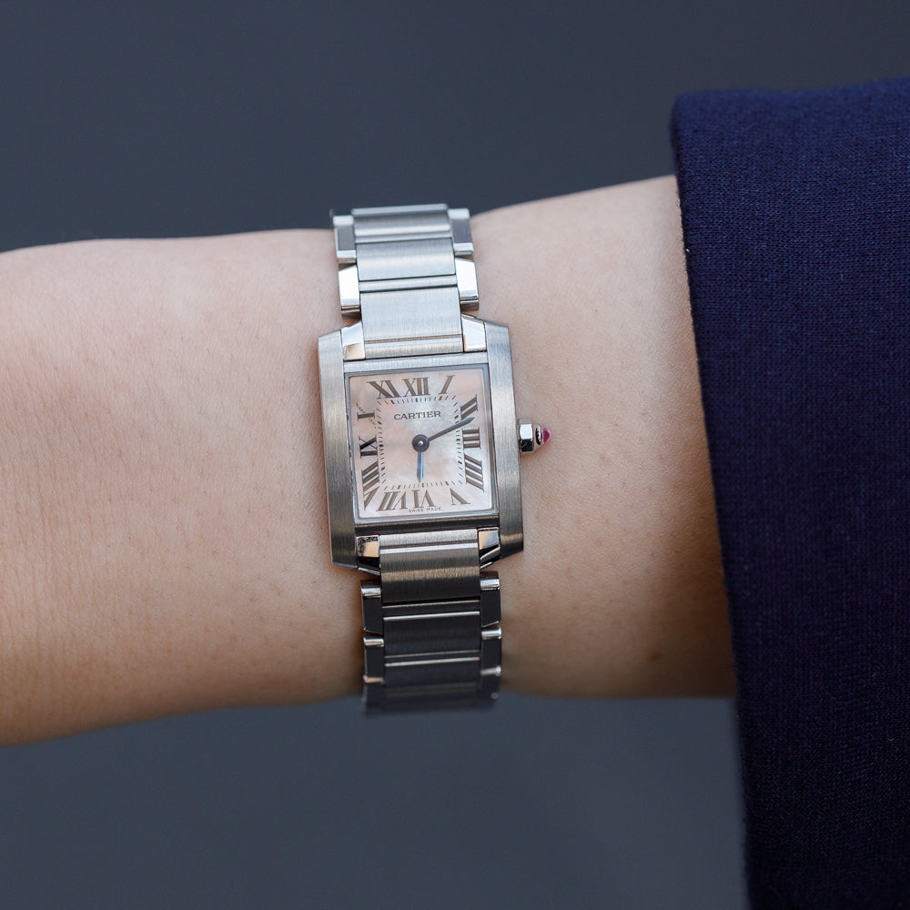 CARTIER SM TANK FRANCAISE Ref.2384 MOP Dial