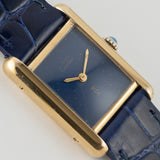 CARTIER SM MUST DE TANK LAPIS BLUE DIAL