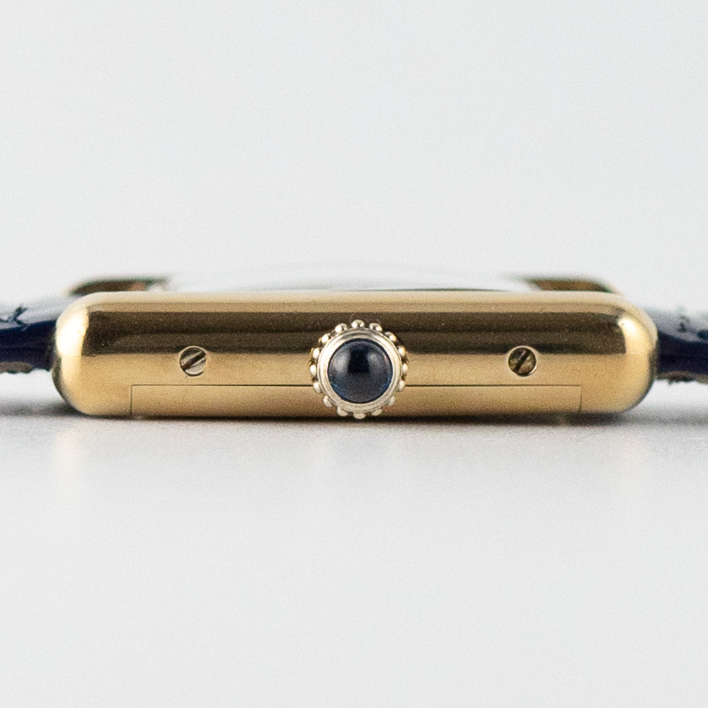 CARTIER SM MUST DE TANK LAPIS BLUE DIAL
