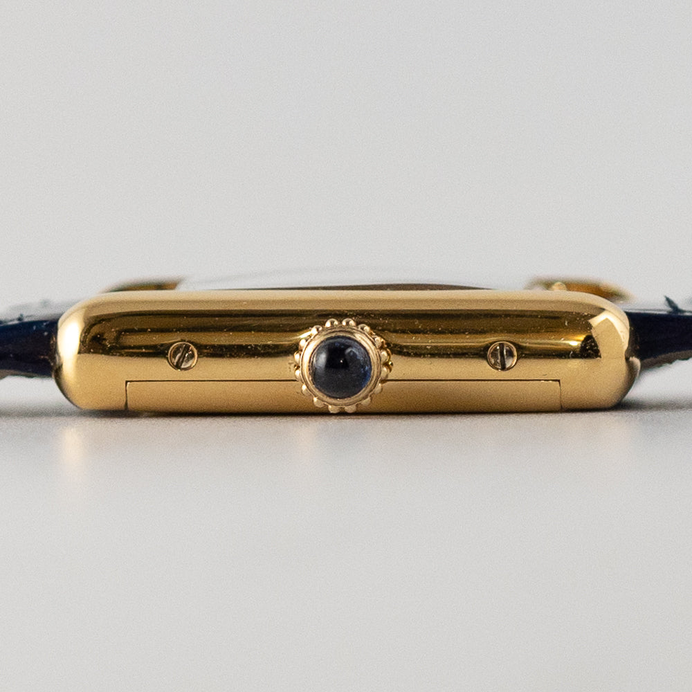 CARTIER SM MUST DE TANK LAPIS BLUE DIAL
