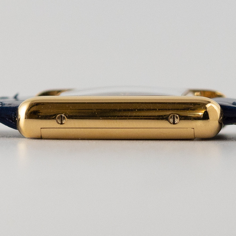 CARTIER SM MUST DE TANK LAPIS BLUE DIAL