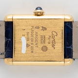 CARTIER SM MUST DE TANK LAPIS BLUE DIAL