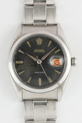 ROLEX OYSTERDATE Ref.6494 Black Gilt Dial Roulette Date