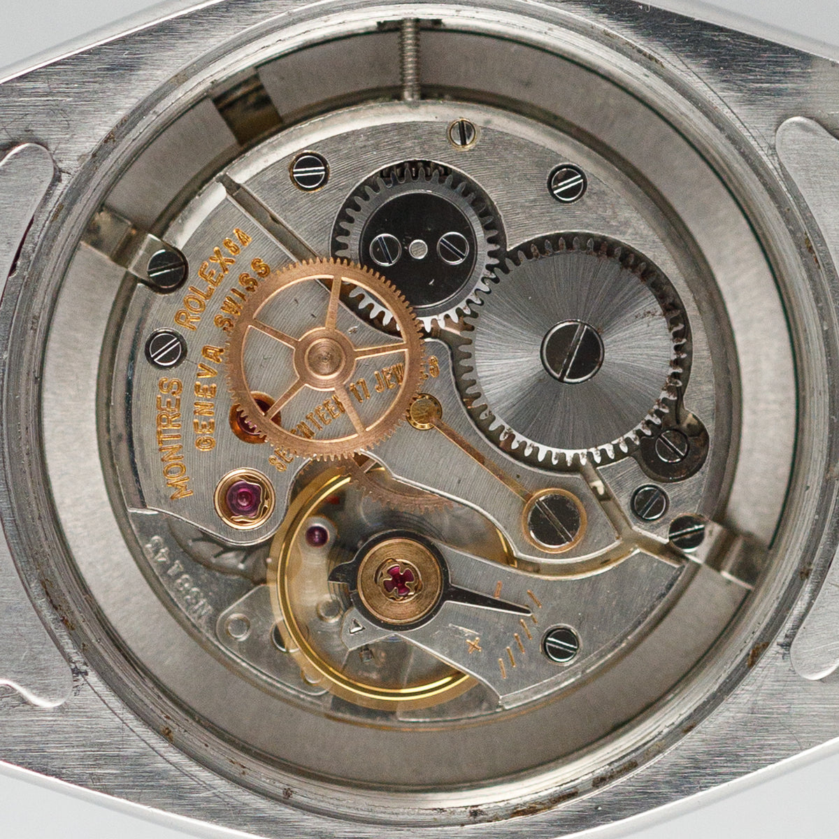 ROLEX OYSTERDATE Ref.6494 Black Gilt Dial Roulette Date