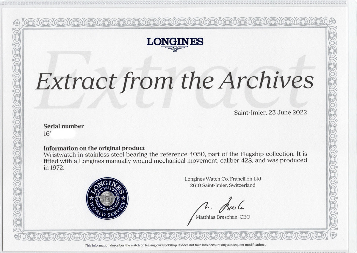 LONGINES Flagship Ref.4050