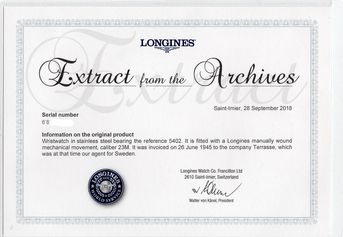 LONGINES Ref.5402 Step bezel sei-tacche