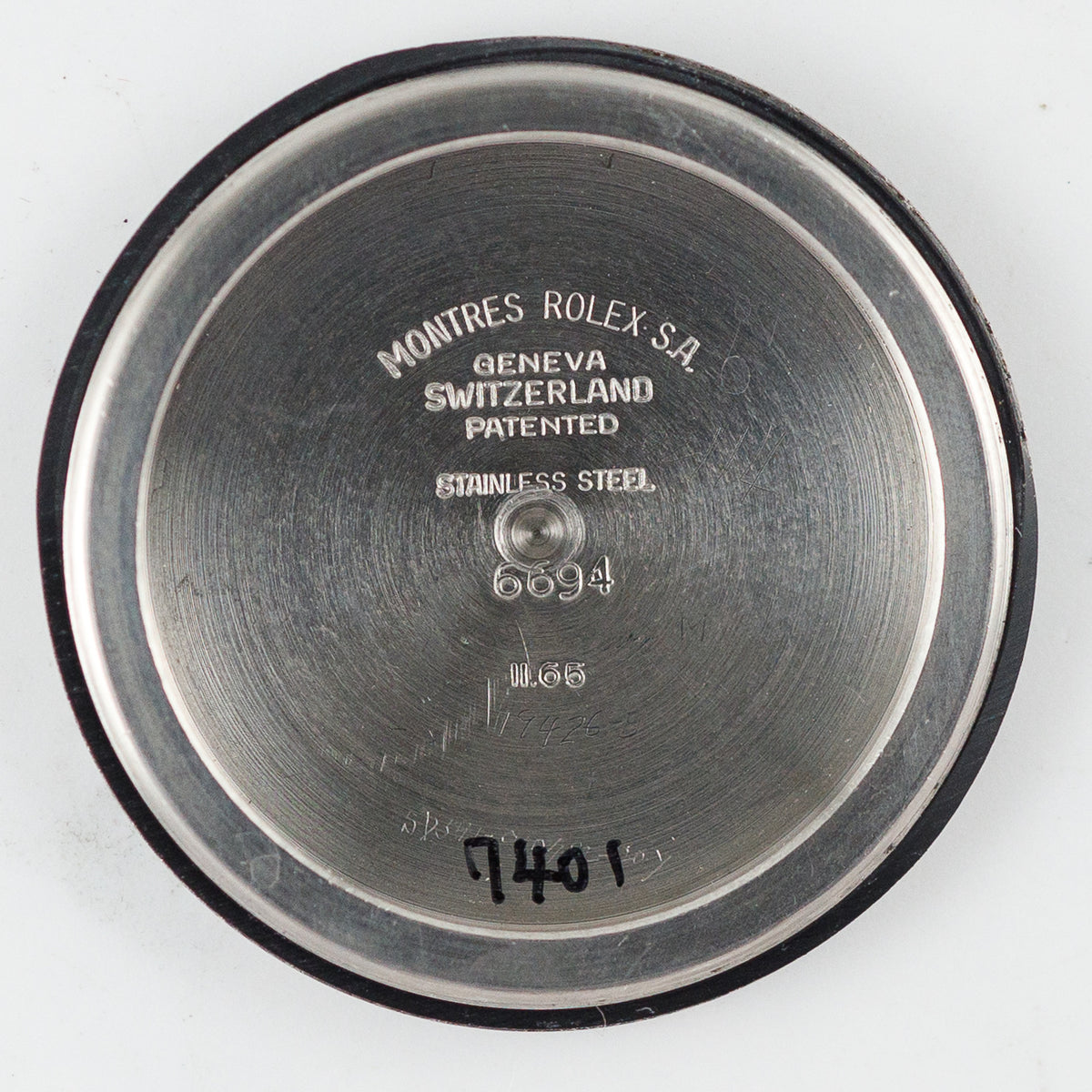ROLEX OYSTERDATE Ref6694 Black Gilt Dial