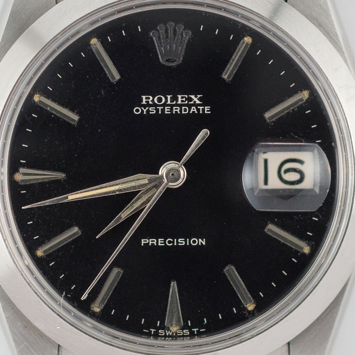 ROLEX OYSTERDATE Ref6694 Black Gilt Dial