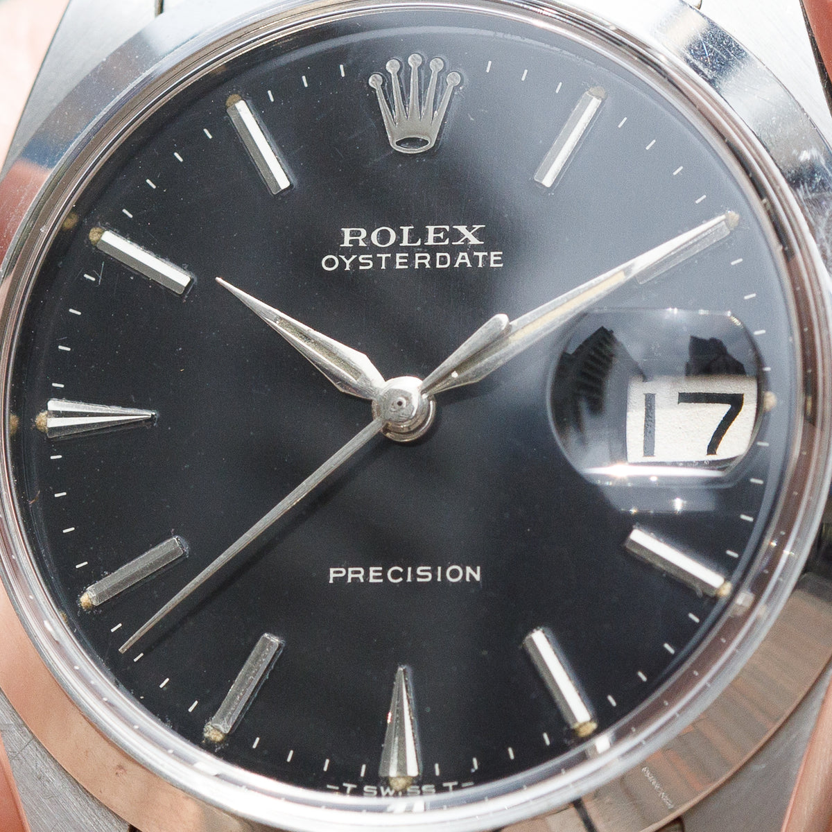 ROLEX OYSTERDATE Ref6694 Black Gilt Dial