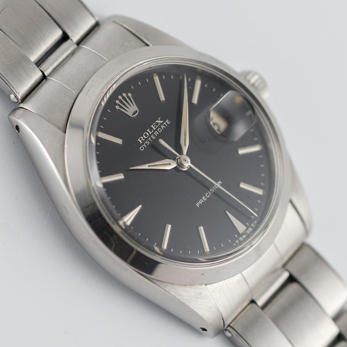 ROLEX OYSTERDATE Ref6694 Black Gilt Dial