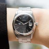 ROLEX OYSTERDATE Ref6694 Black Gilt Dial