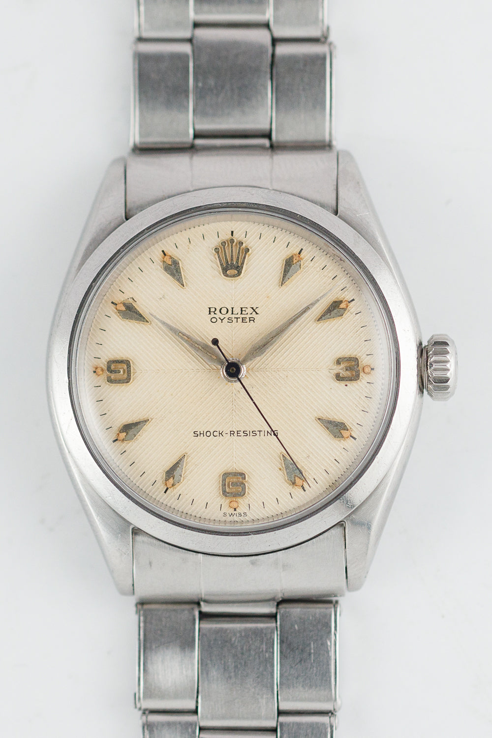 ROLEX OYSTER Ref.6480 Herringbone Dial with Expansion Bracelet