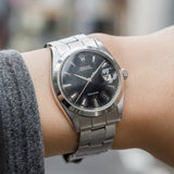 ROLEX OYSTERDATE Ref.6694 Black Gilt Dial