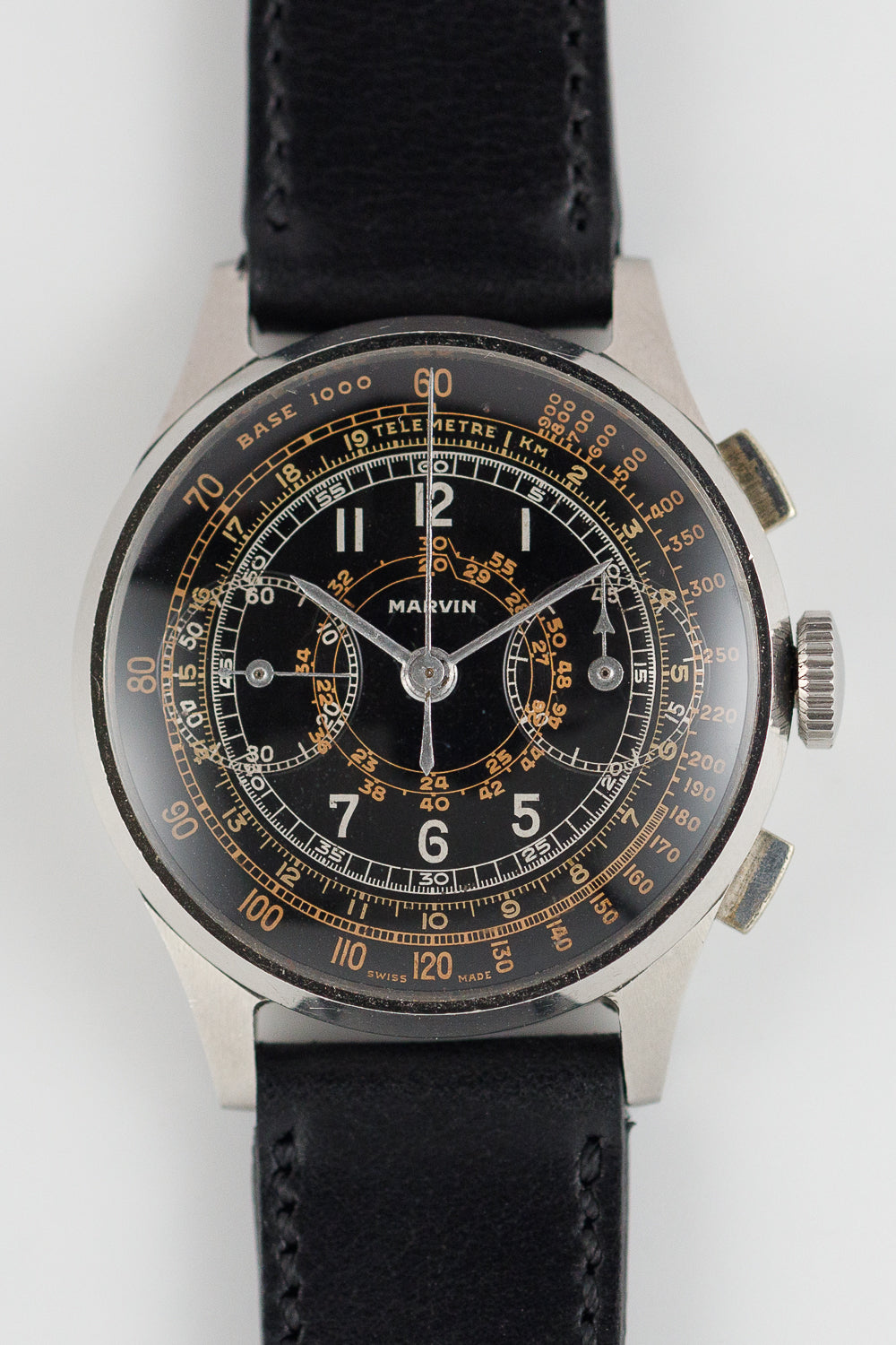 MARVIN Val.22 Chronograph Tricolor Black Gilt Dial