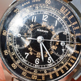 MARVIN Val.22 Chronograph Tricolor Black Gilt Dial