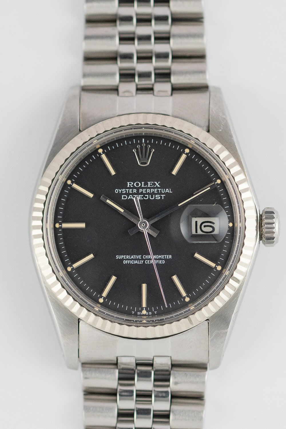 ROLEX DATEJUST Ref.1601 Black Matte Dial