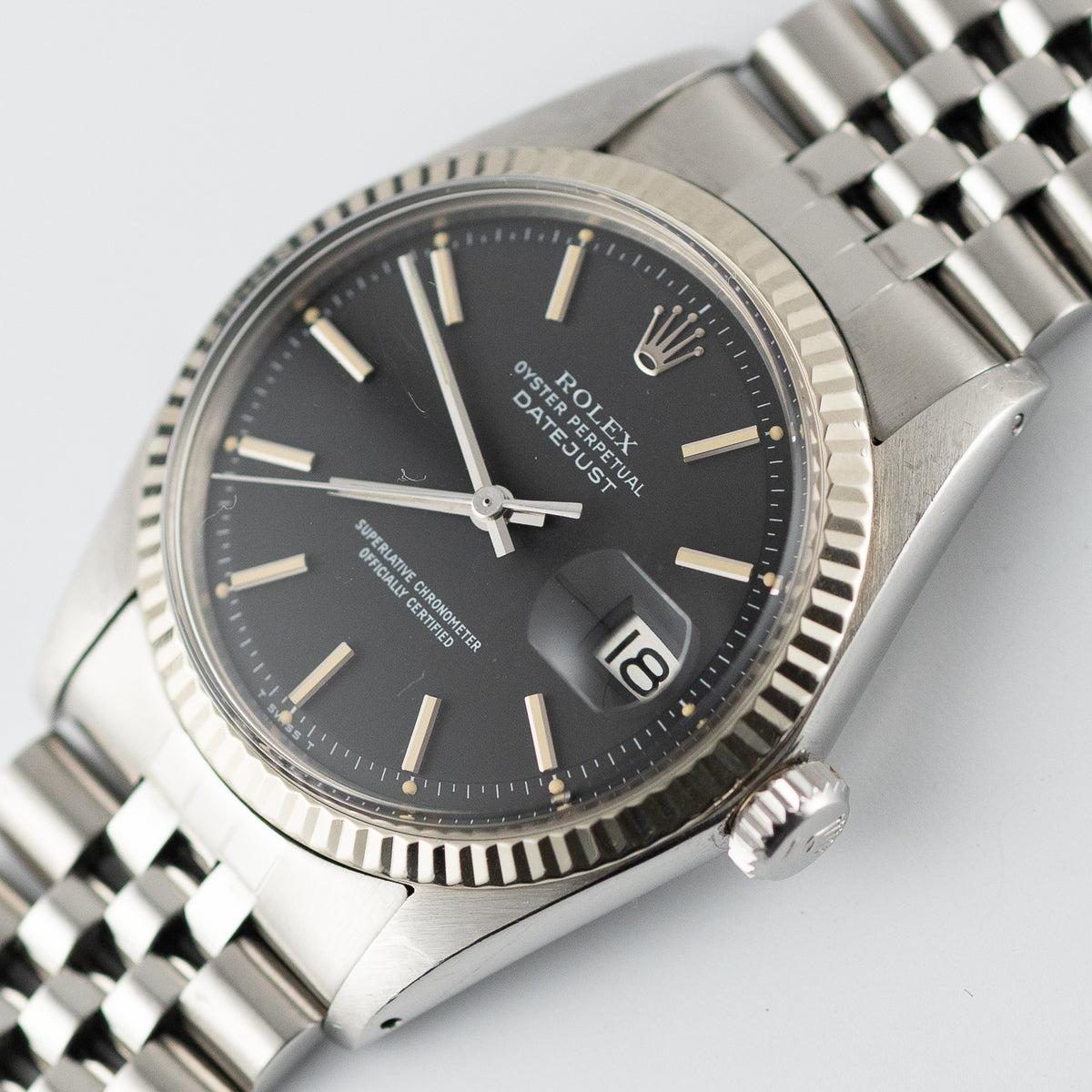 ROLEX DATEJUST Ref.1601 Black Matte Dial