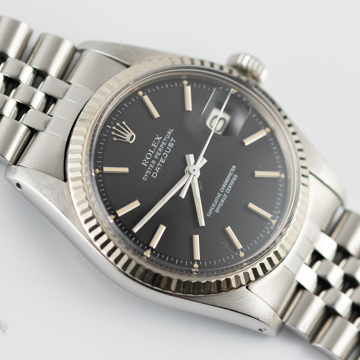 ROLEX DATEJUST Ref.1601 Black Matte Dial