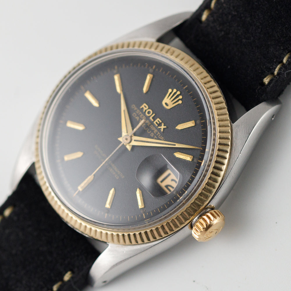 ROLEX DATEJUST Ref.6605 Black Gilt Dial