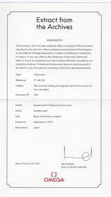 OMEGA Speedmaster Ref.145.022 Step Dial Extract from the Archives