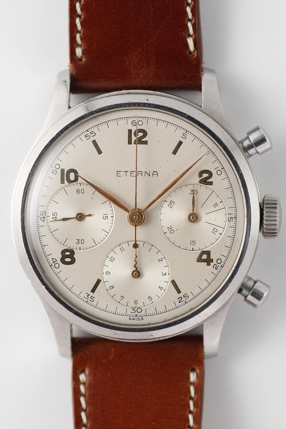 ETERNA Valjoux 71 Round Pusher Screw Back