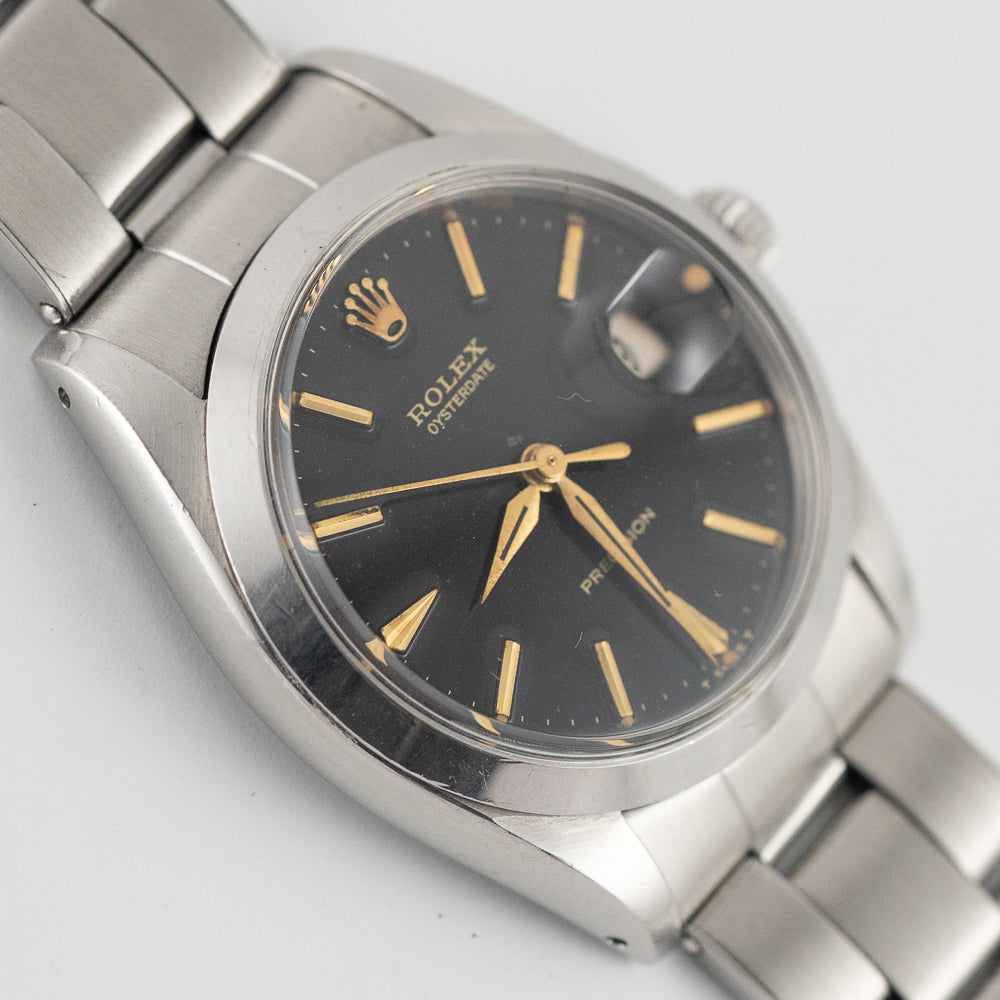 ROLEX OYSTERDATE Re.6694 Black Gilt Dial