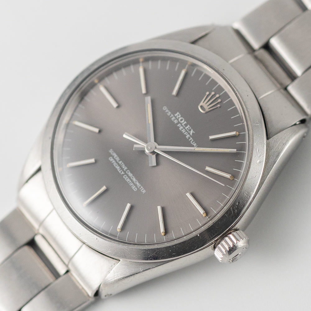 ROLEX OYSTER PERPETUAL Ref.1002 Gray Dial Long Minute